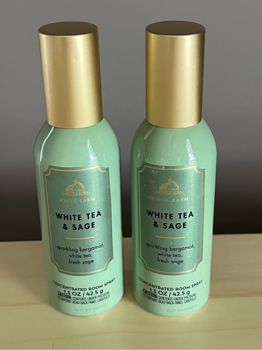 Two Bath & Body Works White Tea & Sage Concentrated Room Sprays NEW
